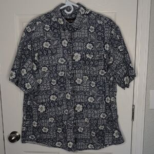 Woolrich Navy and White Floral Shirt